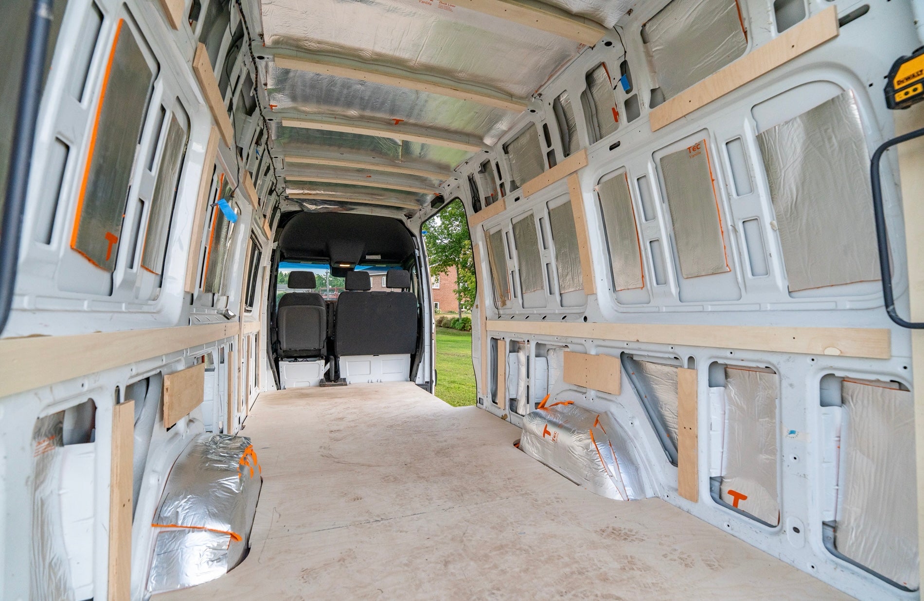 Precut sprinter floor