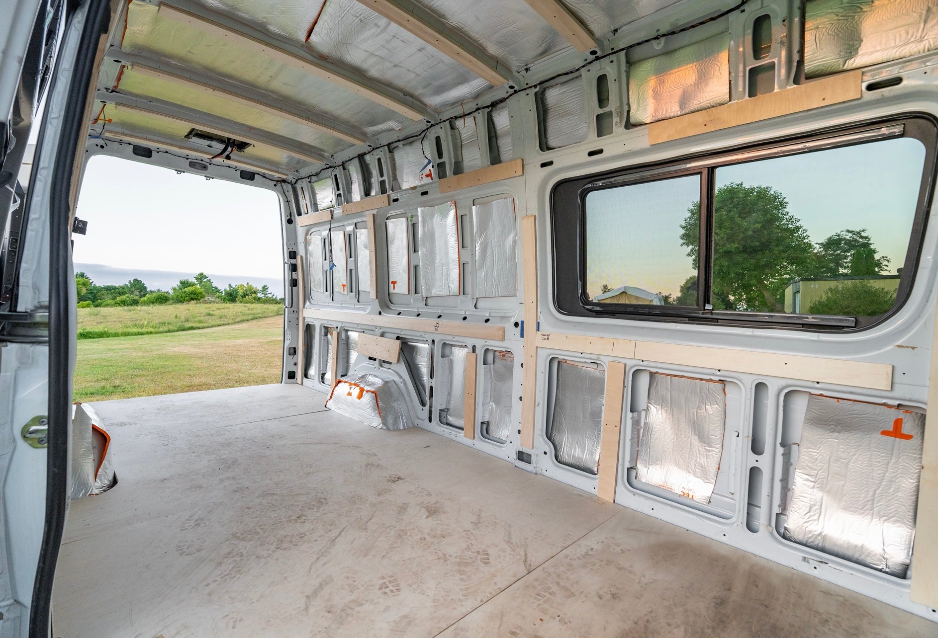 Precut sprinter floor